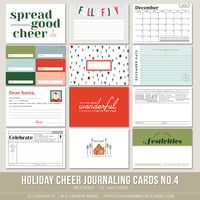 Image 1 of Holiday Cheer Journaling Cards No.4 (Digital)