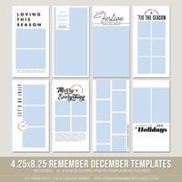 Image 1 of 4.25x8.25 Remember December Layered Photo Templates