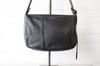 Reclaimed Olive Green & Black Leather Messenger Bag