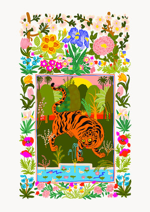 Image of TIGER GARDEN - A3 print