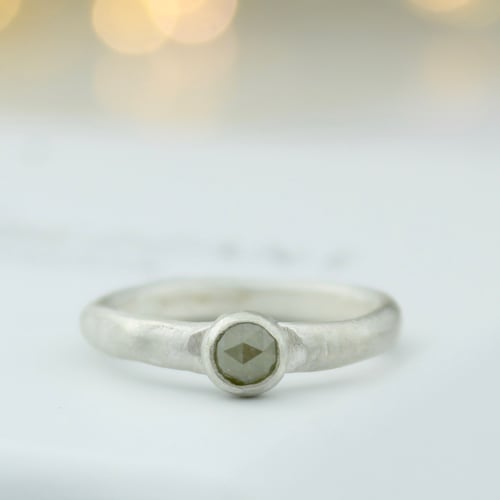 Image of Grey diamond solitaire ring