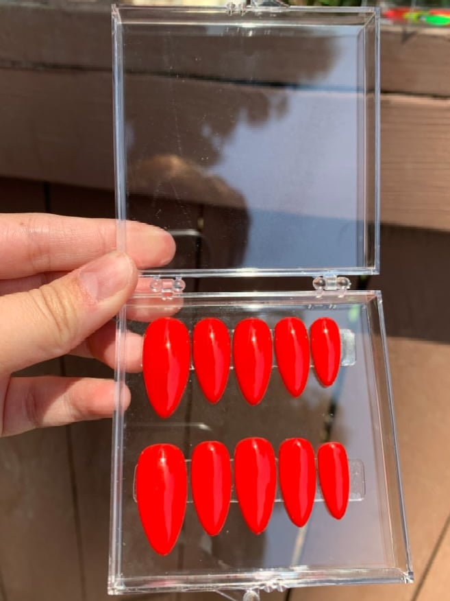 Image of On Fire Red Nails 