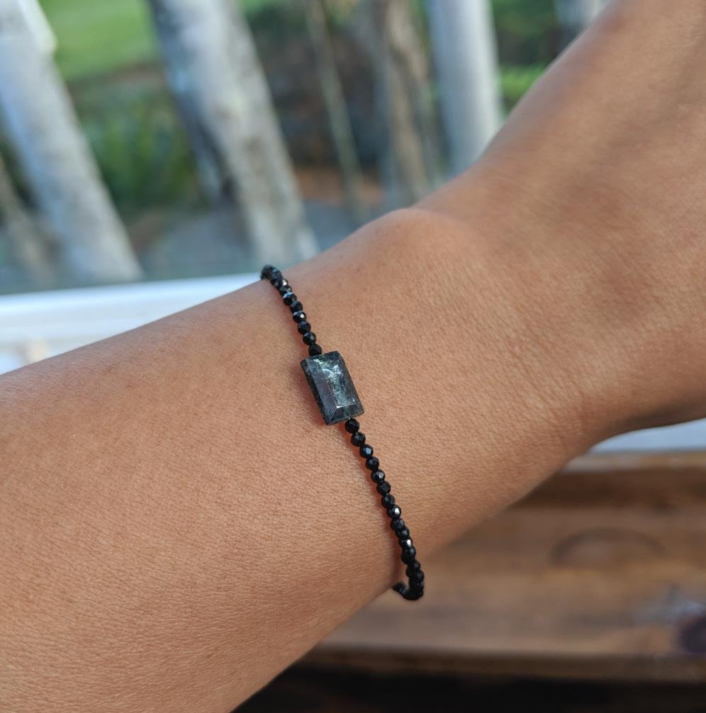Image of Waikoloa Bracelet - Kyanite and Black Spinel