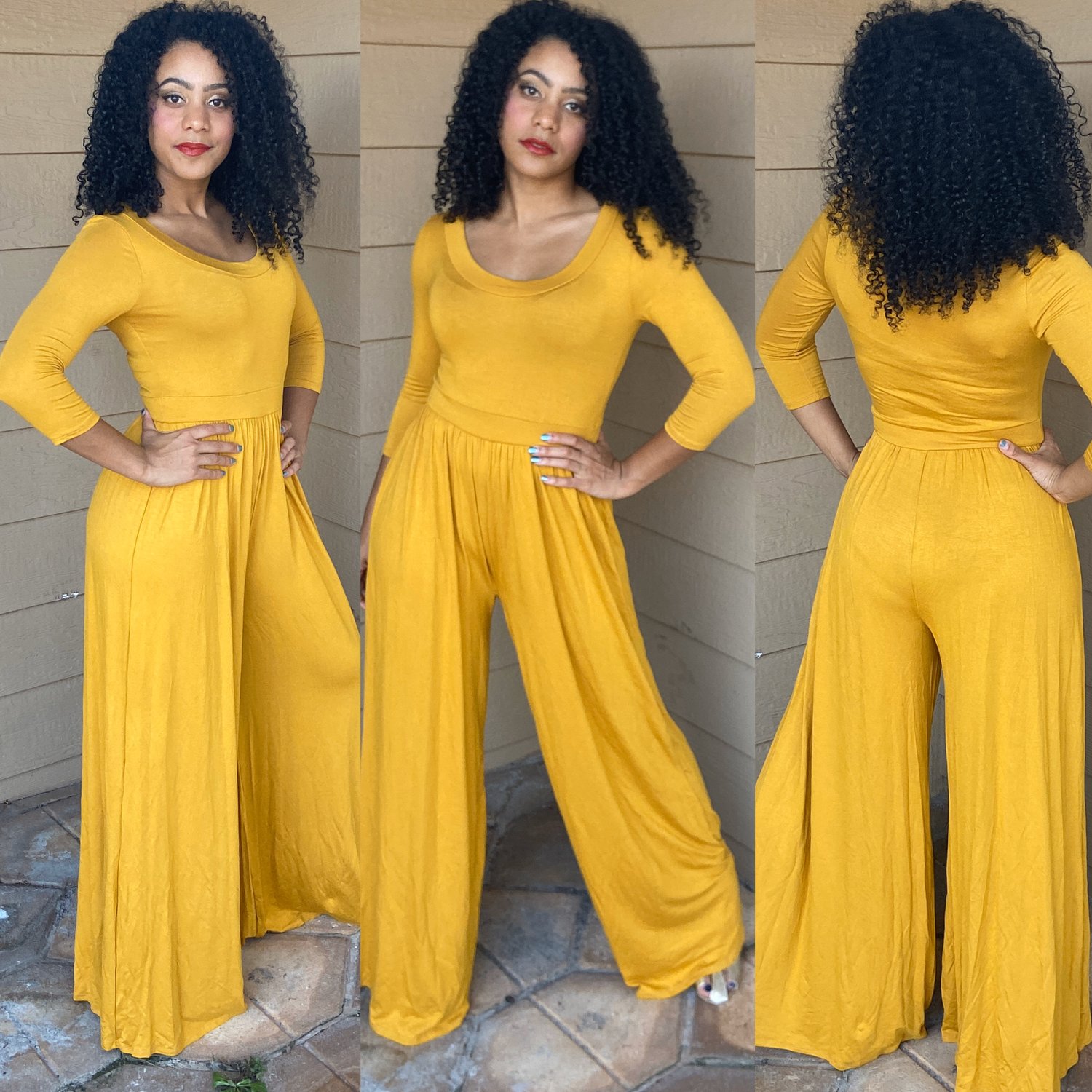 Image of Mustard Jumpsuit 