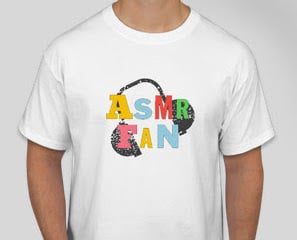 Image of White ASMR Fan T-Shirt (Black Headphones)