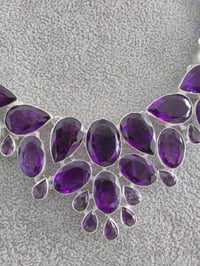Image 3 of FACETED AFRICAN AMETHYST NECKLACE