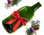 Image of Melted Wine Bottle Cheese Tray Unique Gift, Spoon Rest, Culinary Gift, Gourmet Charcu