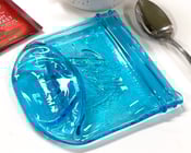 Image of Melted Blue Mason Jar Spoon Rest