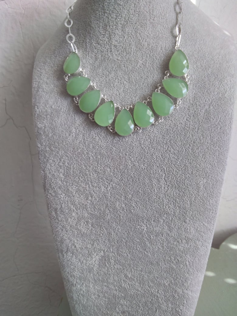 Image of FACETED GREEN CHALCEDONY