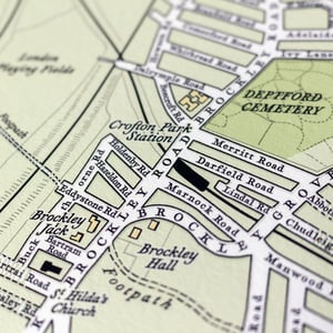 Image of One Hundred Years Map trio – Crofton Park - Honor Oak Park - SE4 - SE23