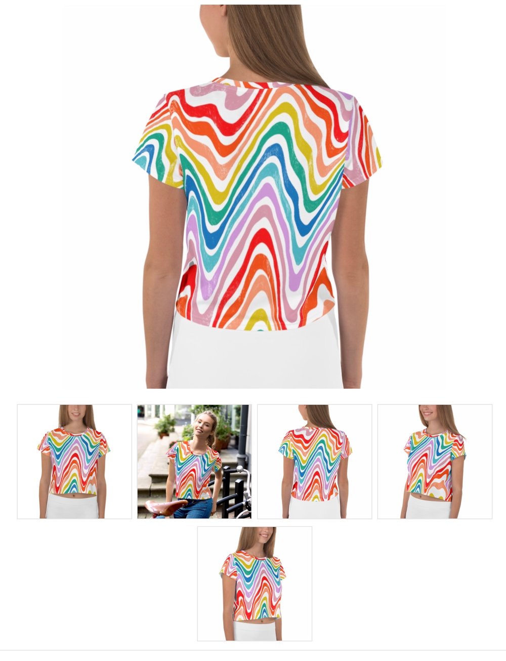 Image of Rainbow Roadtrip Crop Top