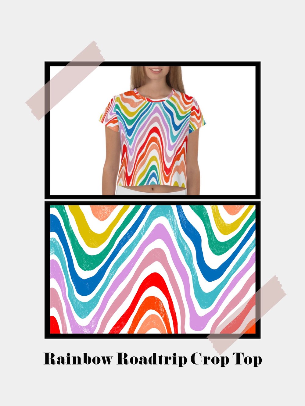 Image of Rainbow Roadtrip Crop Top