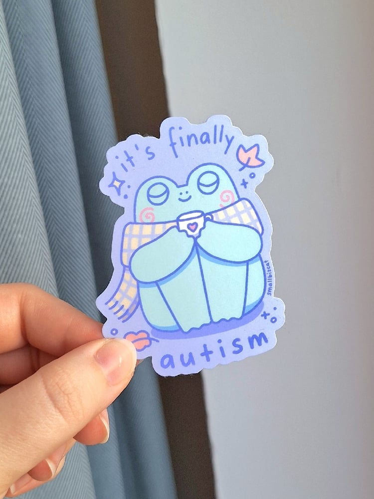 Image of Matte Sticker Frog Autism