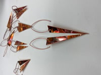 Copper arrow tip earrings