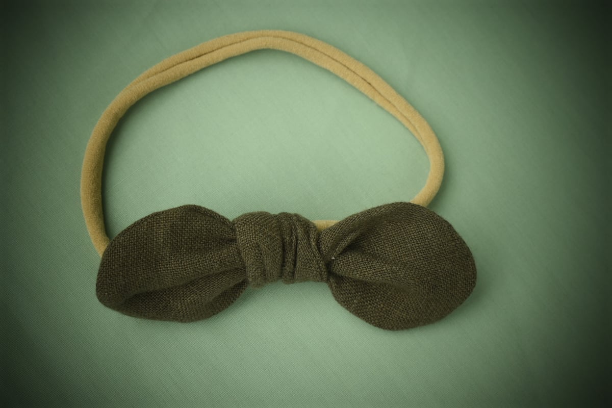 Image of 'Christmas Green' Bow Headband 