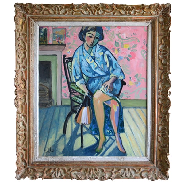 Image of Large Contemporary Painting, 'Madame Espère au Kimono,' Poppy Ellis
