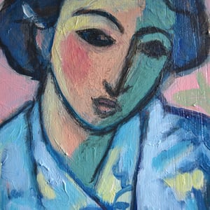 Image of Large Contemporary Painting, 'Madame Espère au Kimono,' Poppy Ellis