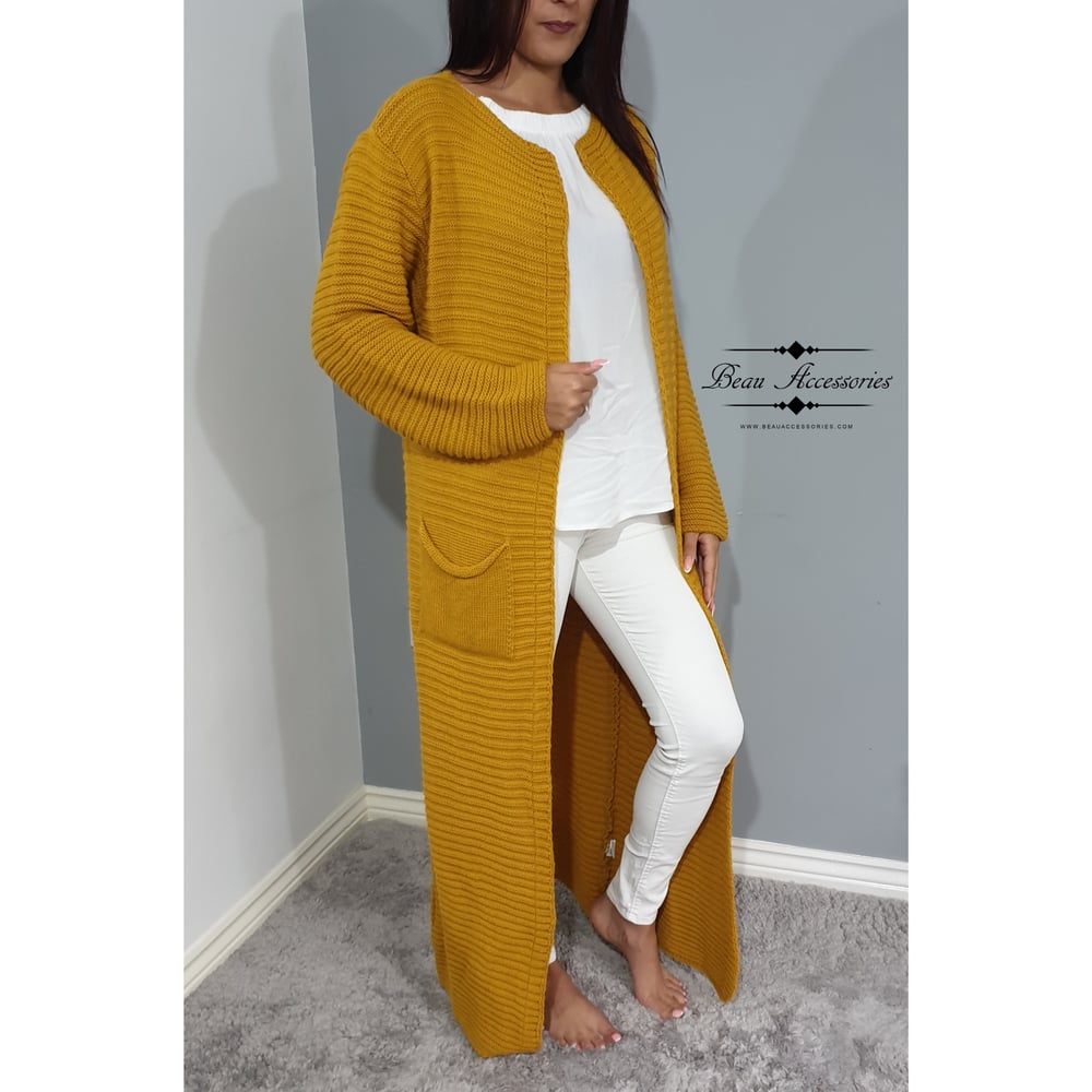 Image of Ribbed Maxi Cardigan (ALL COLOURS)