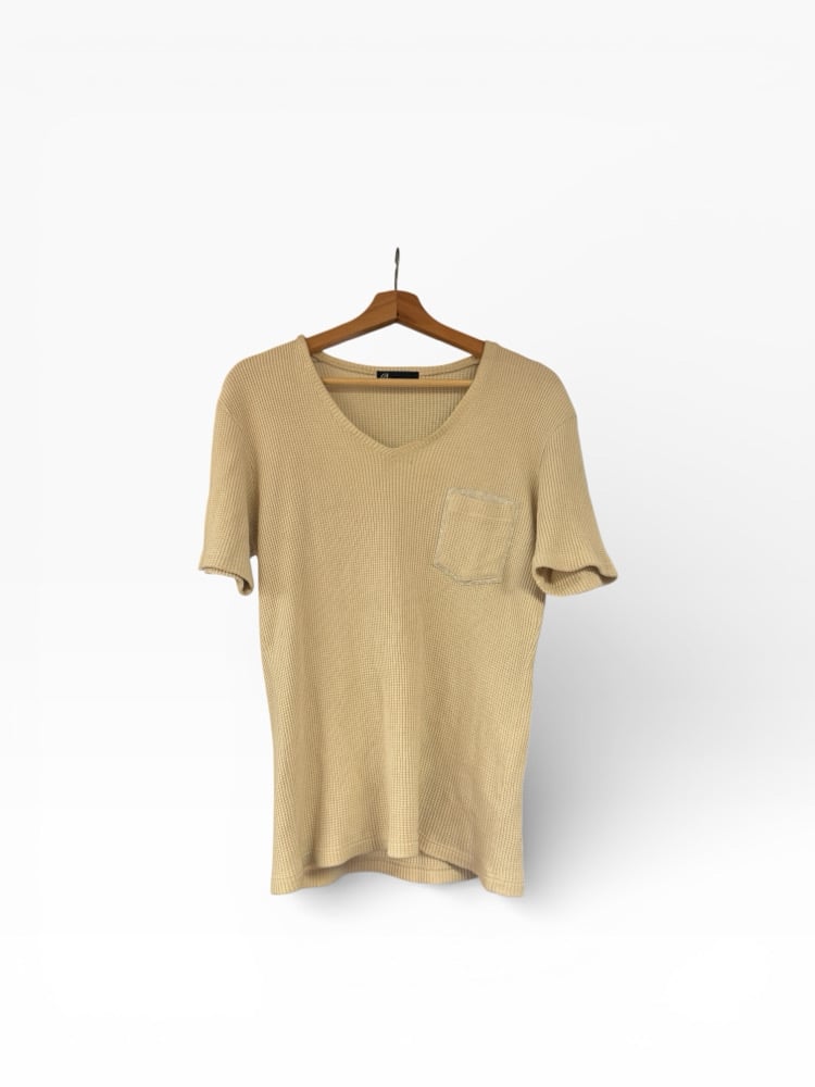 Image of Tornado Mart Waffle Vneck Tee