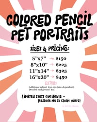 Image 2 of Custom Colored-Pencil Pet Portrait 