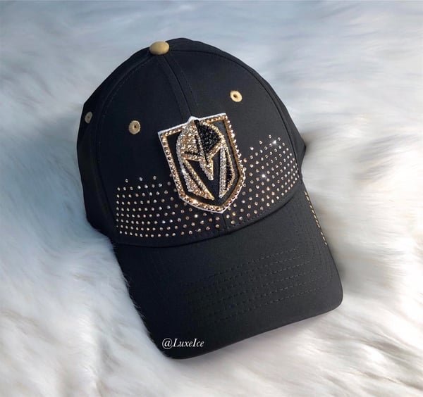 Image of Custom Vegas Golden Knights Hat with Swarovski Crystals 