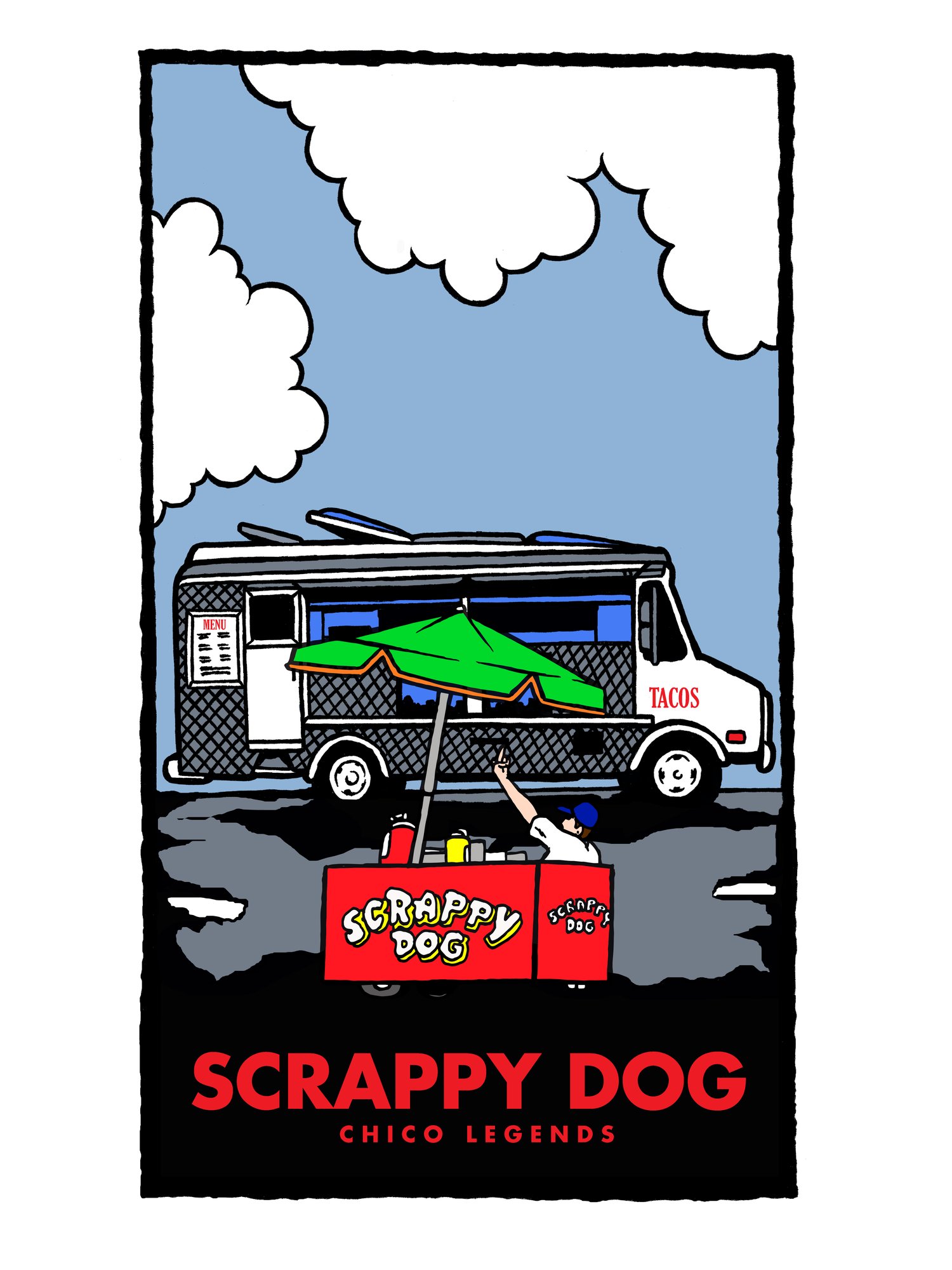 Image of SCRAPPY DOG Chico Legends Print