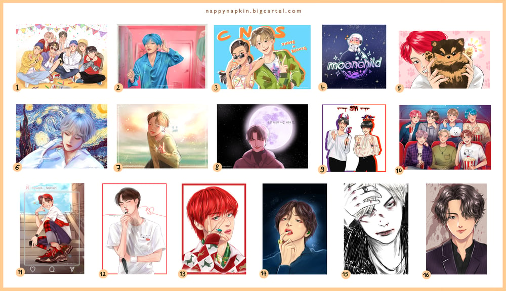 Various BTS prints | nappynapkin