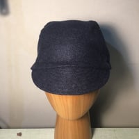 Image 3 of Wool tweed cycling cap - navy