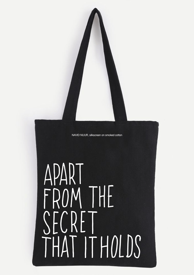 Navid Nuur, ‘APART FROM THE SECRET THAT IT HOLDS', totebag