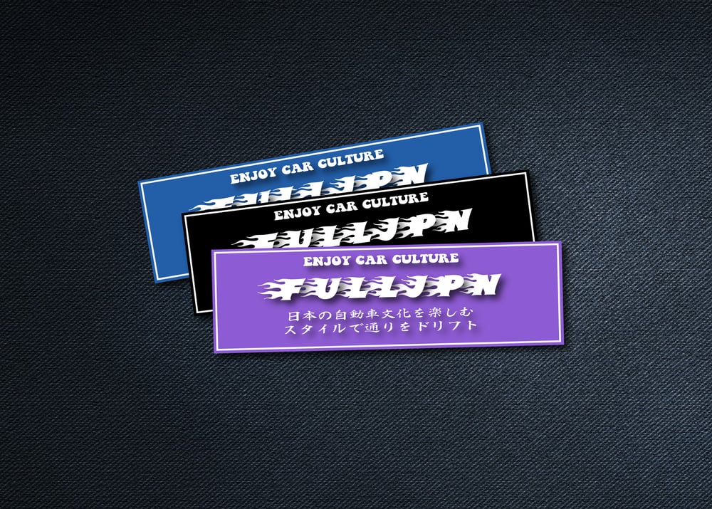 Image of FULLJPN flame style sticker  