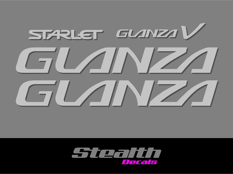 Image of Starlet Glanza V turbo sticker/ decals set Premium Quality