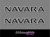 NAVARA Roof Bar stickers/ decals x2 D22, D40, D23, NP300 Premium Quality