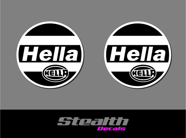 Image of Mk2 Golf Hella spot light stickers/ decals x2 Premium Quality