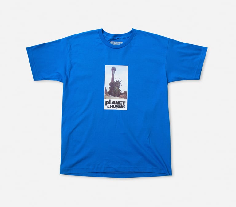 Image of Planet Of The Humans Tee Royal Blue