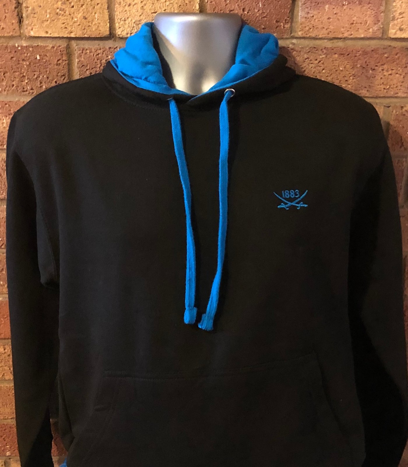 black and blue hoodie