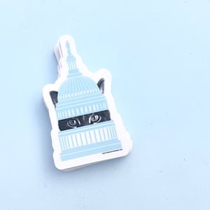 Image of capitol cat sticker or magnet, dc cat sticker, washington dc cat