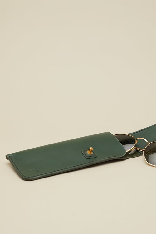 Image of Glasses Case in Racing Green