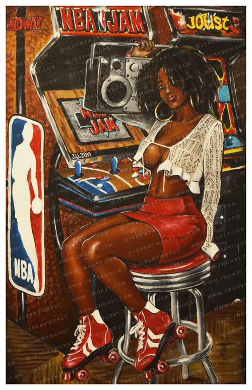 Image of NBA JAMS Jeremy Worst Arcade Series Barcade Sexy Gamer