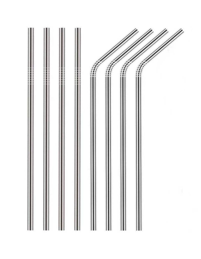 Image of SALE I 8 PACK I 4 ORIGINAL STEEL STRAIGHT 4 BENT HYDRO STRAWS™ 