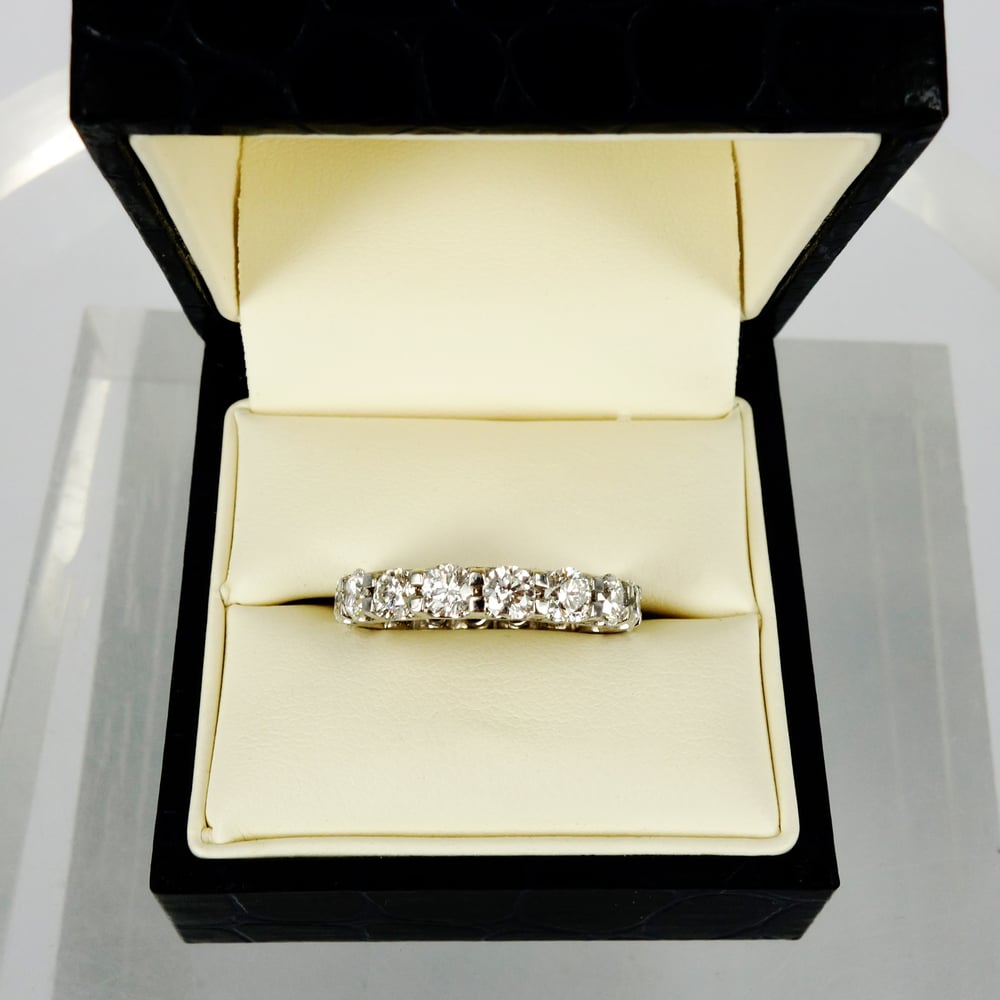 Image of 18ct White Gold Large Full Circle Diamond Set Band. Pj5877