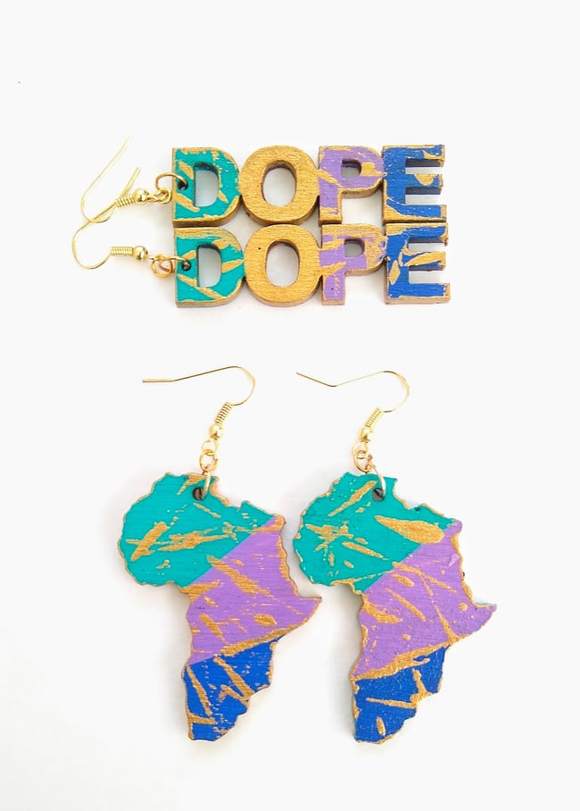 Afro-Pop Graffiti Earrings