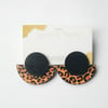 Leopard Statement Stud Earrings