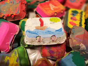 Image of Caja dulce pintada a mano | Caixa dolça pintada a mà