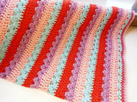 Striped pram blanket