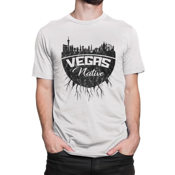 Image of Mens Vegas Native Tee (blk on wht)