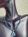 Image of BLUE TOPAZ SILVER PENDANT NECKLACE SET