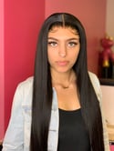  Straight Closure Wig (Peruvian Bundles)