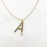 Image 1 of Letter Pendant Necklace