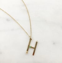 Image 2 of Letter Pendant Necklace