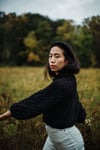 Frid Sweater LIMITED in Merino hand spun wool (in black)